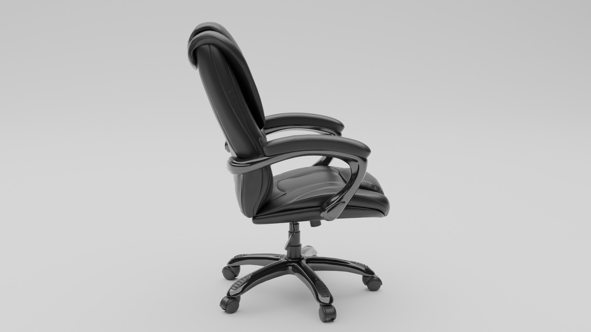 Office Chair Low-poly 3D model_3