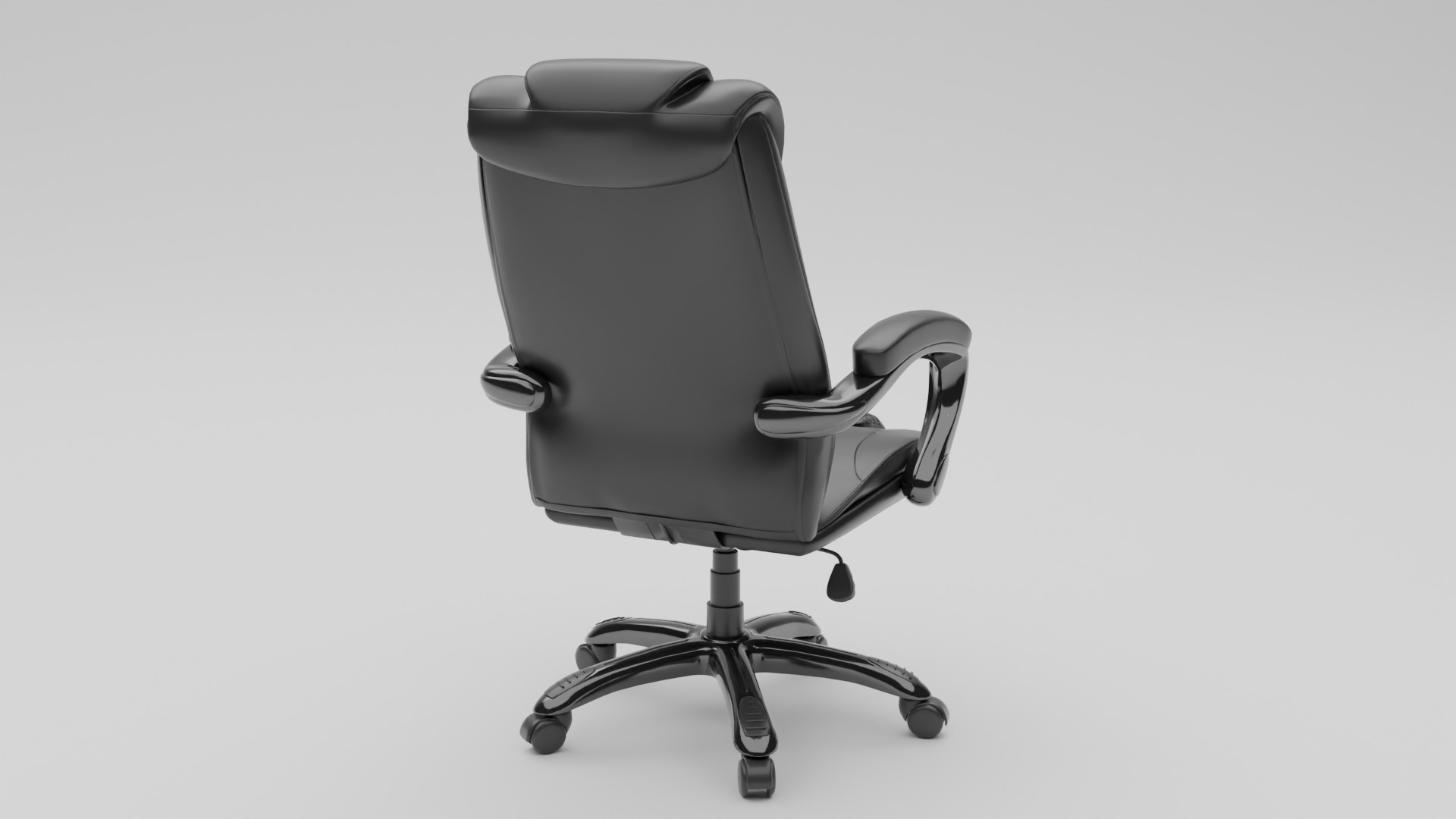 Office Chair Low-poly 3D model_4