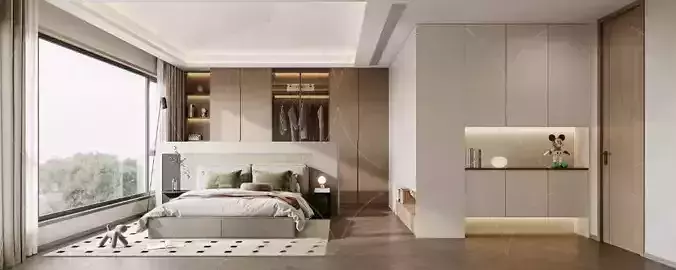 WABI SABI STYLE 3D BEDROOM 006