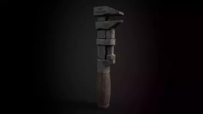 Antique Wrench - Game Ready PBR 3D Model