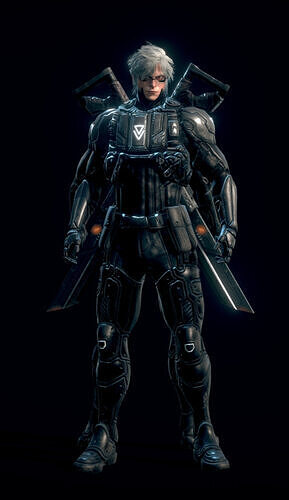 Cybernetic Soldier Perseus Low-poly 3D model
