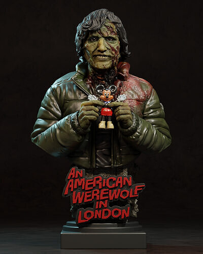 ZOMBIE FRIEND BUST BY CREATIVE GEEK MB 3D print model