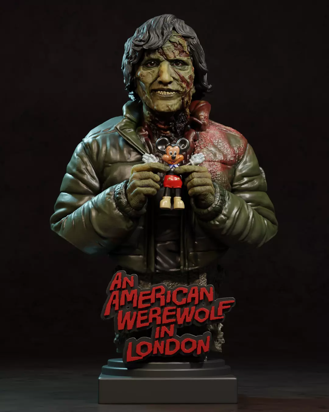 ZOMBIE FRIEND BUST BY CREATIVE GEEK MB 3D print model_0