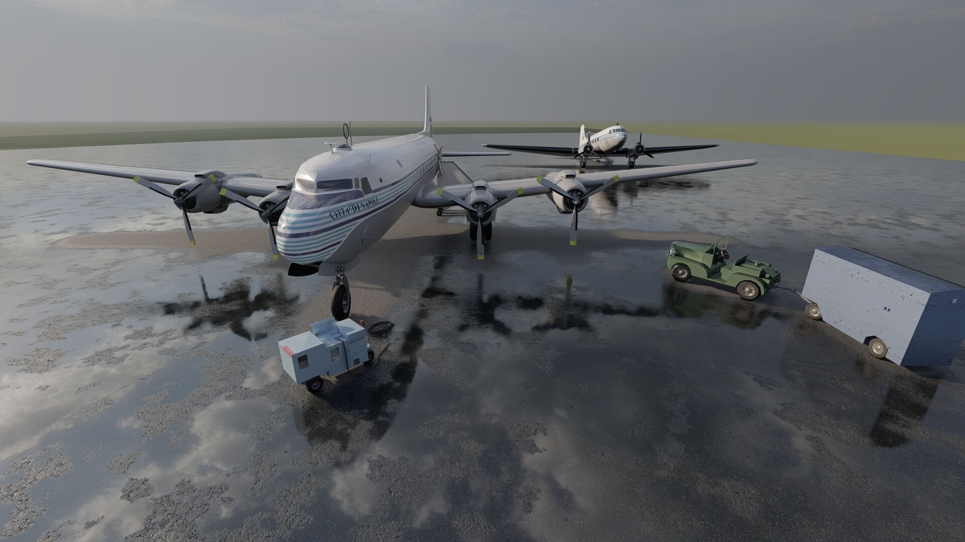 Douglas DC-3 and DC-4 3D model_17