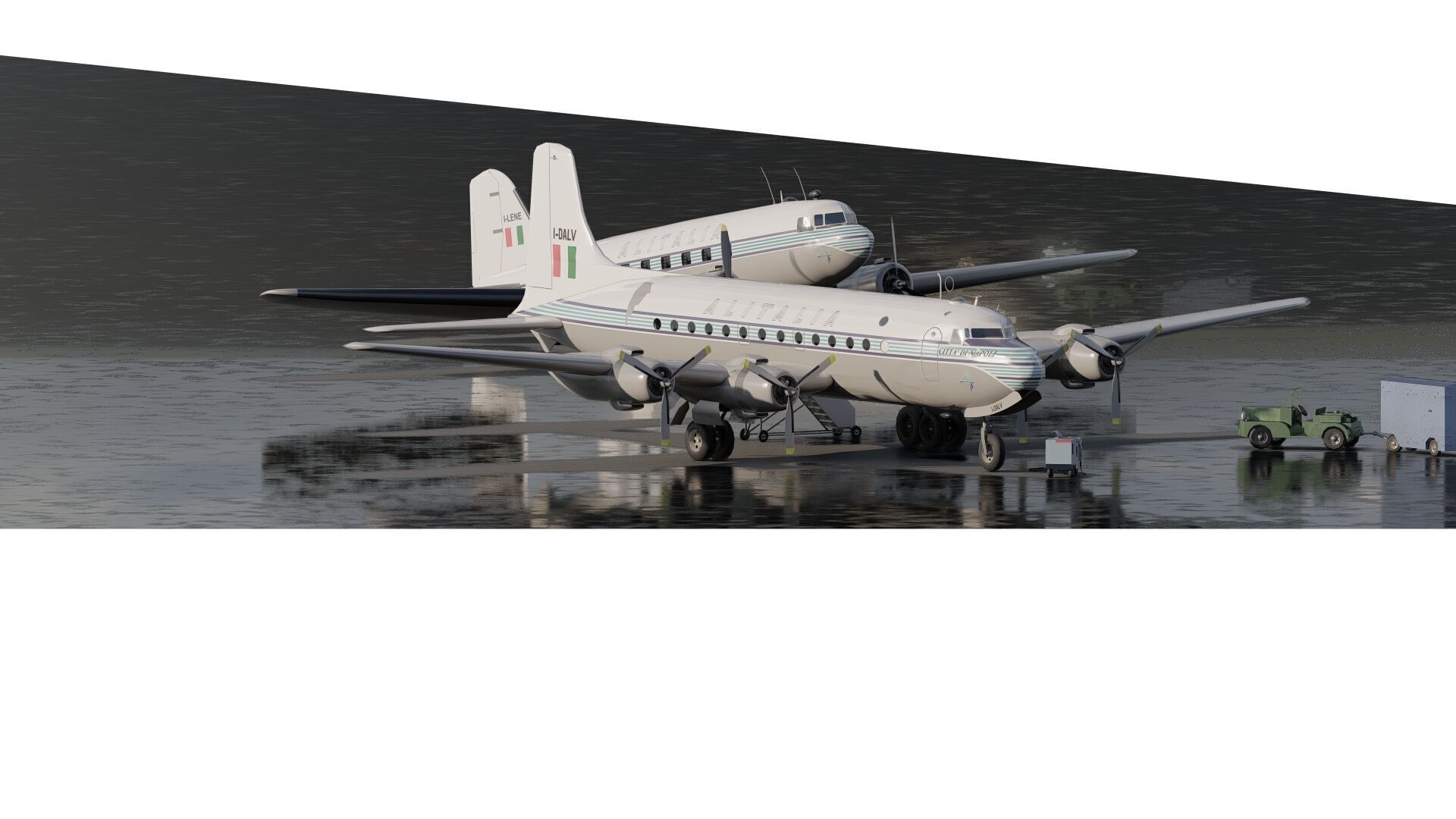 Douglas DC-3 and DC-4 3D model_2