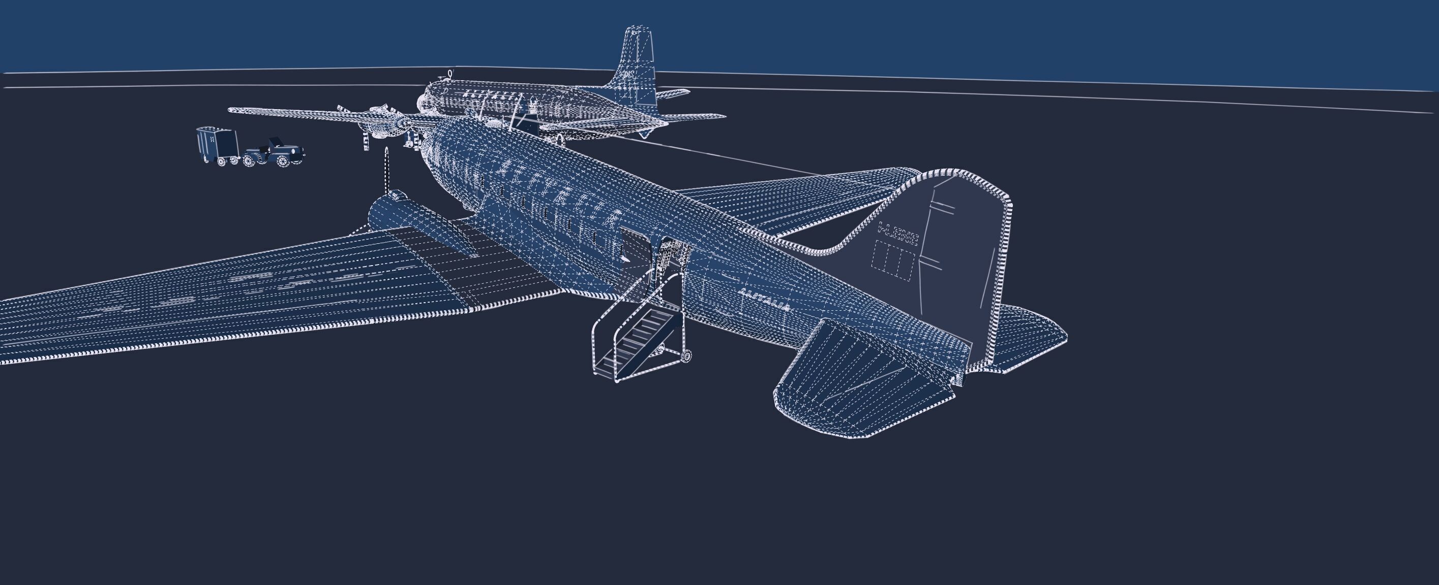 Douglas DC-3 and DC-4 3D model_48