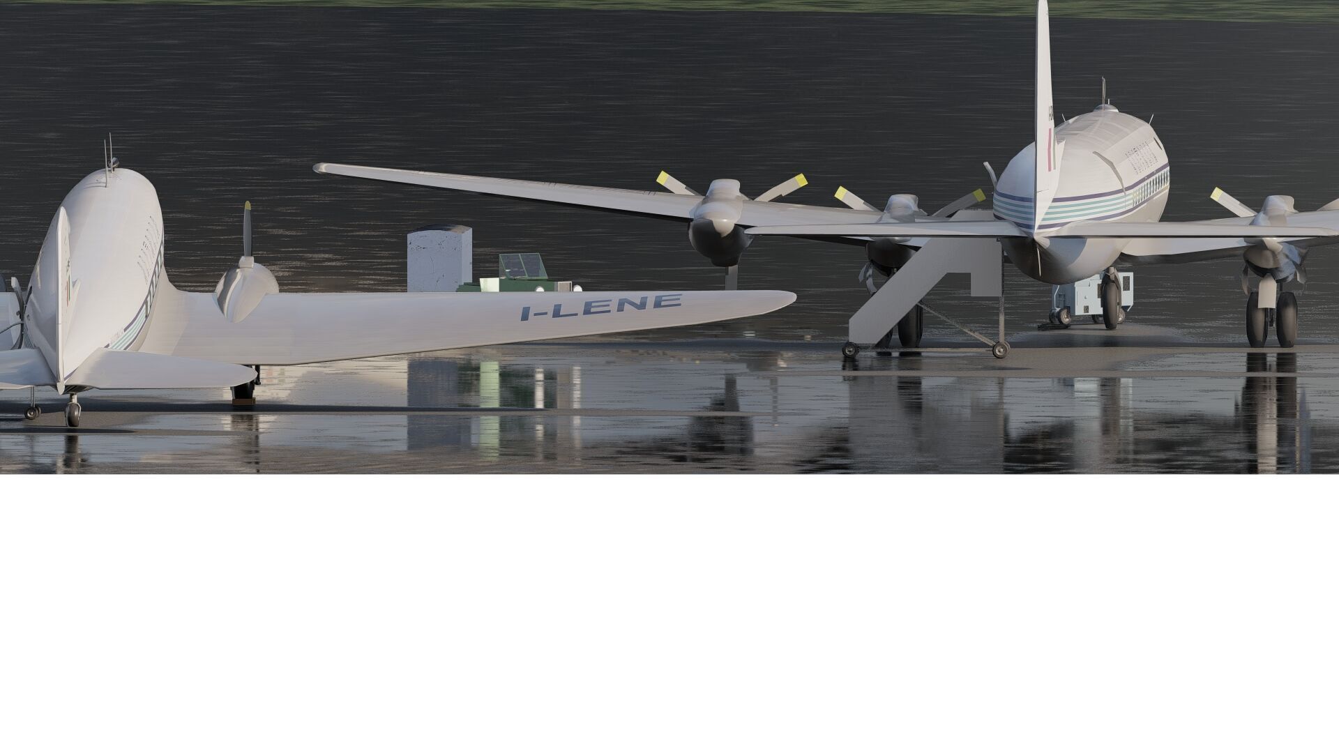 Douglas DC-3 and DC-4 3D model_4