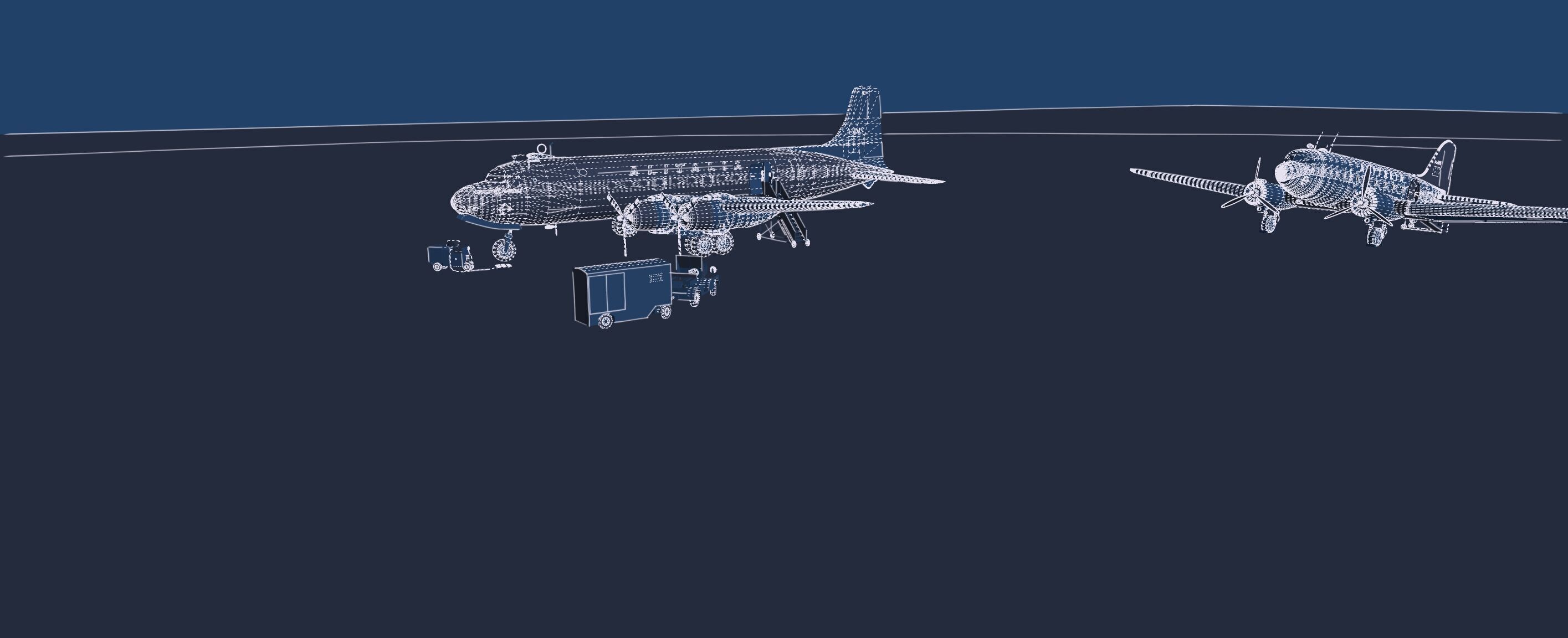 Douglas DC-3 and DC-4 3D model_45