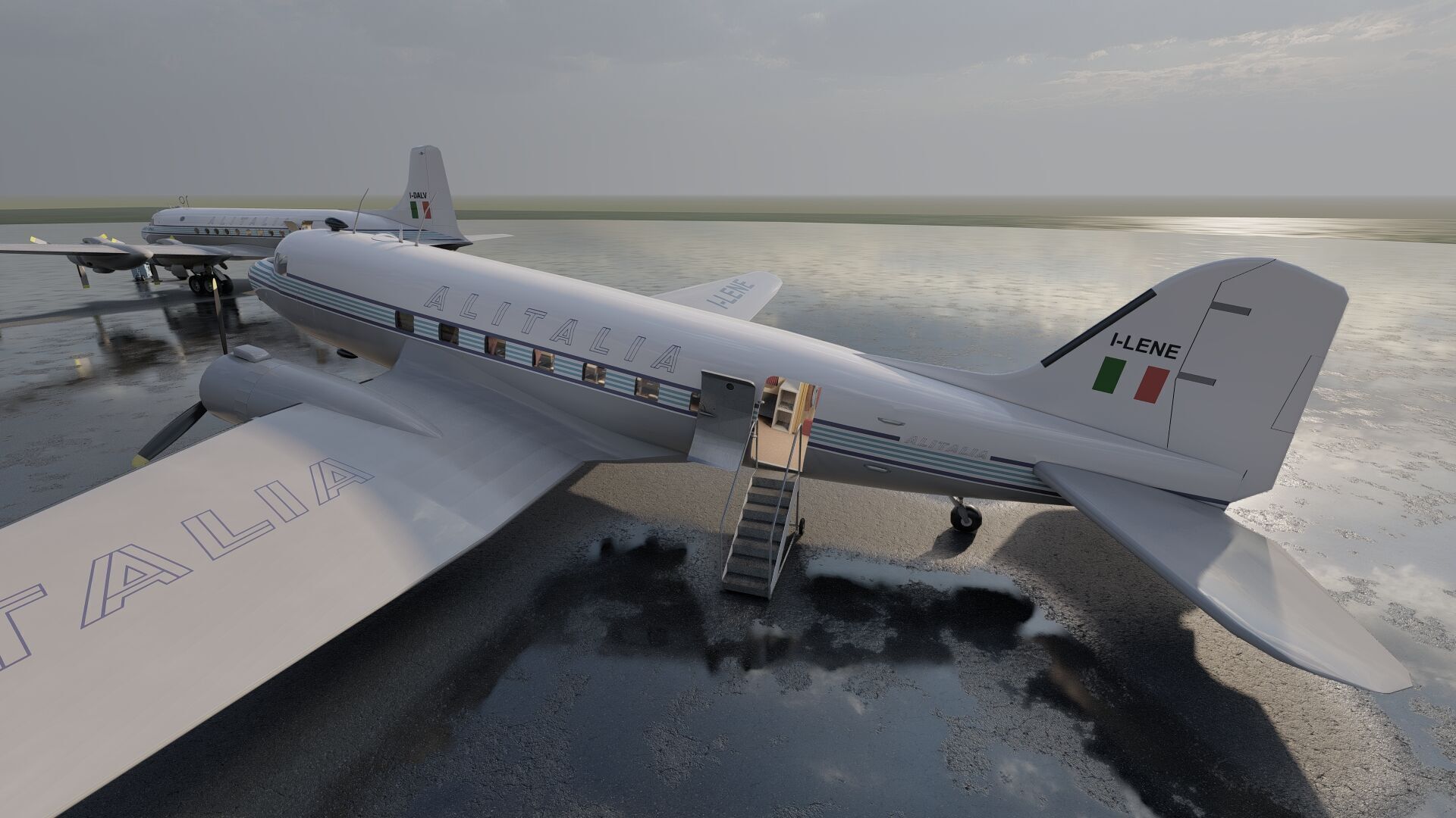 Douglas DC-3 and DC-4 3D model_12