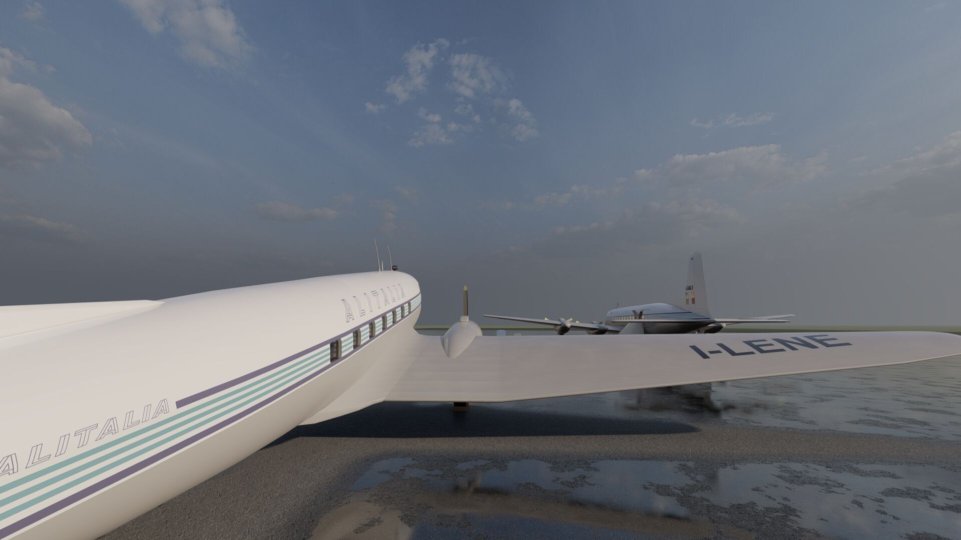 Douglas DC-3 and DC-4 3D model_13