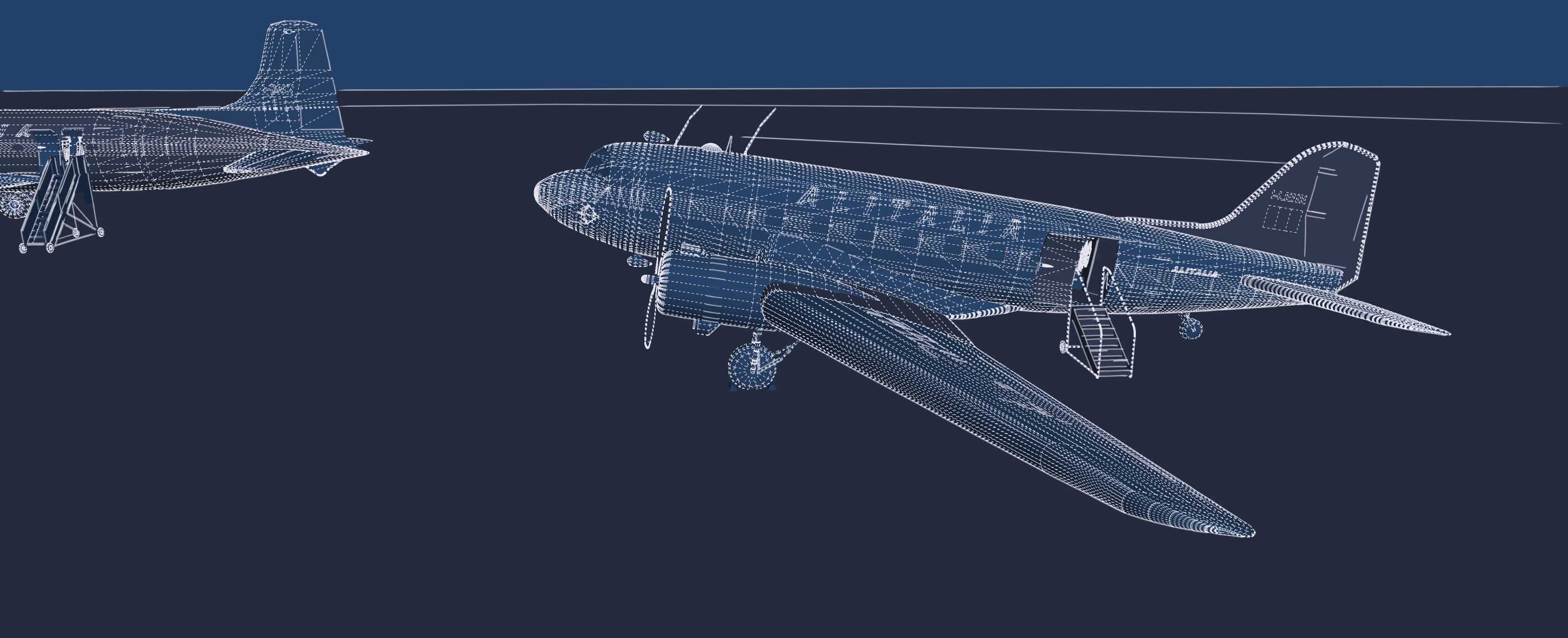 Douglas DC-3 and DC-4 3D model_47
