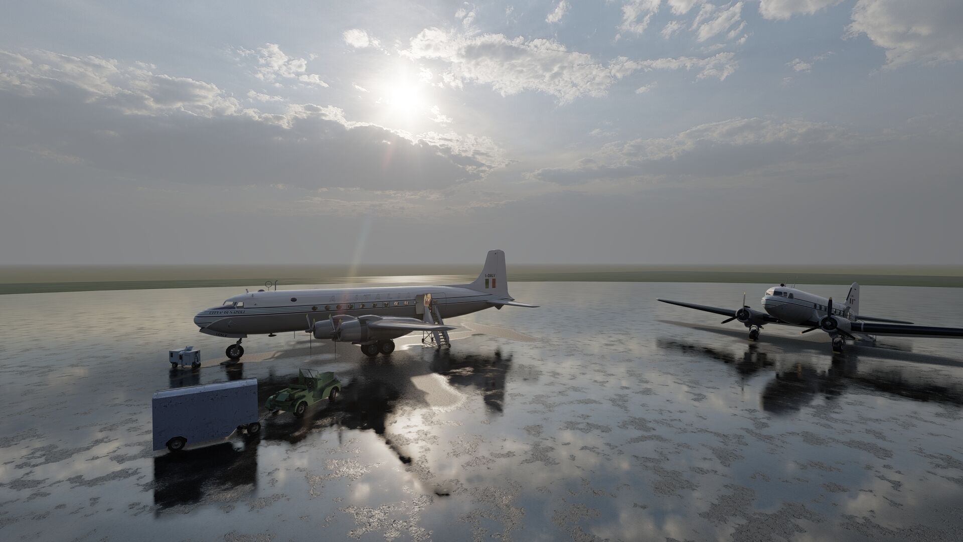 Douglas DC-3 and DC-4 3D model_7