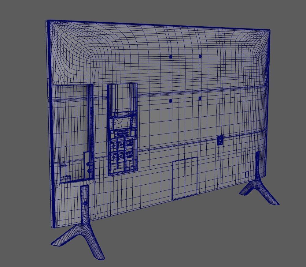 Smart TV Low-poly 3D model_4