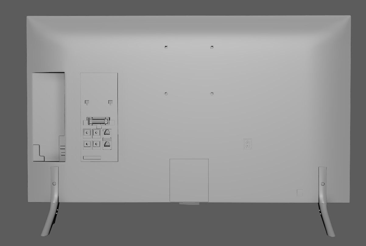 Smart TV Low-poly 3D model_2