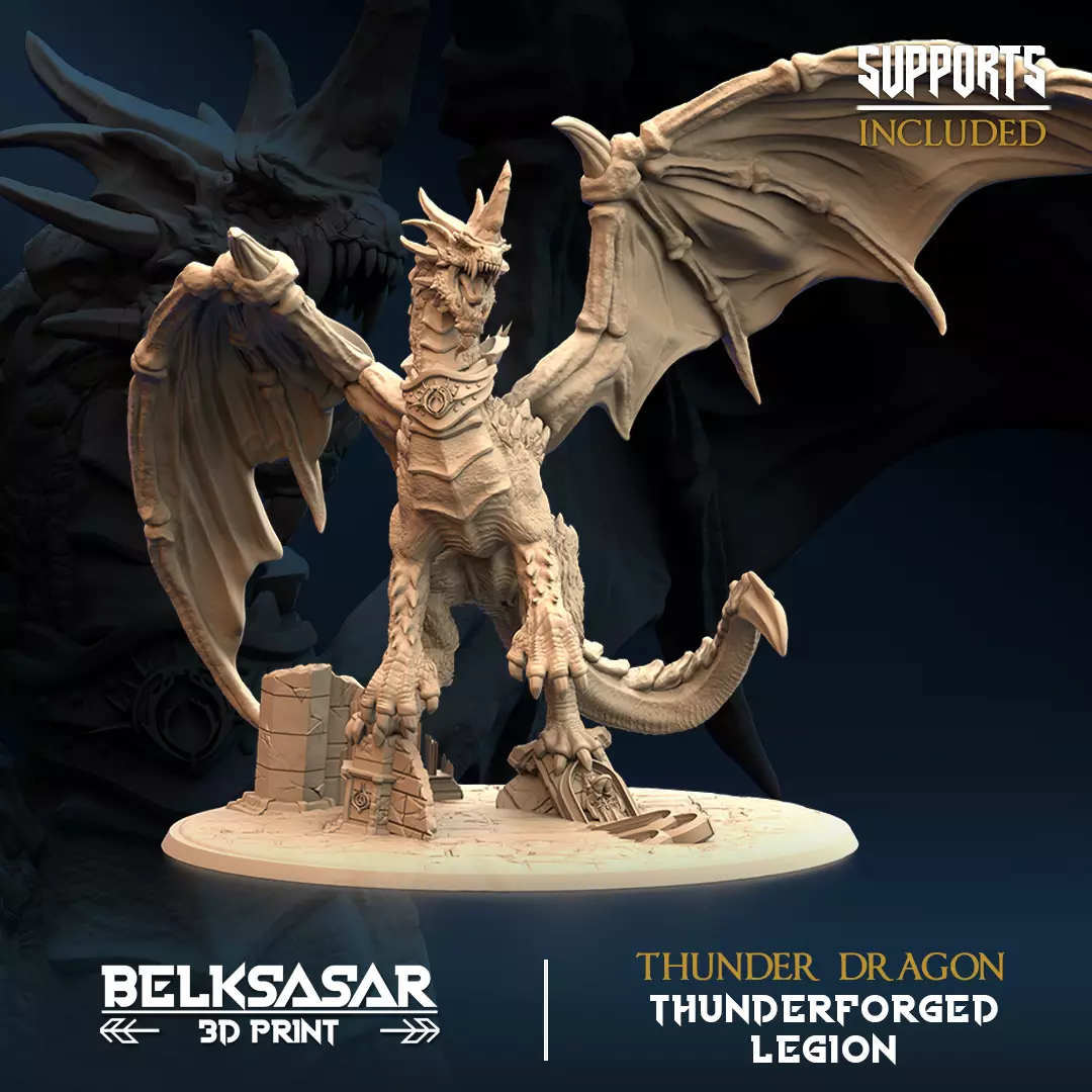 Thunder Dragon 3D print model_0