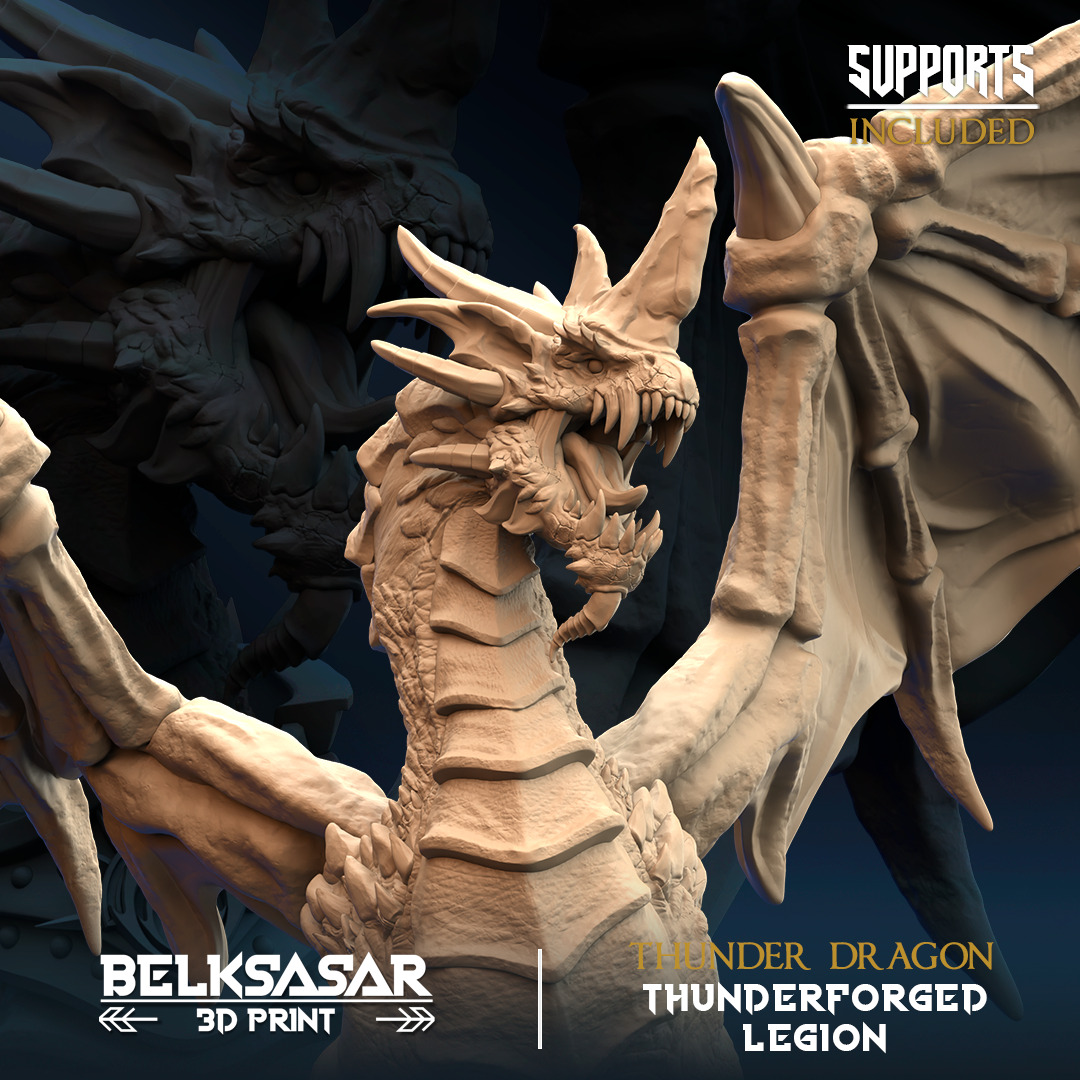 Thunder Dragon 3D print model_2