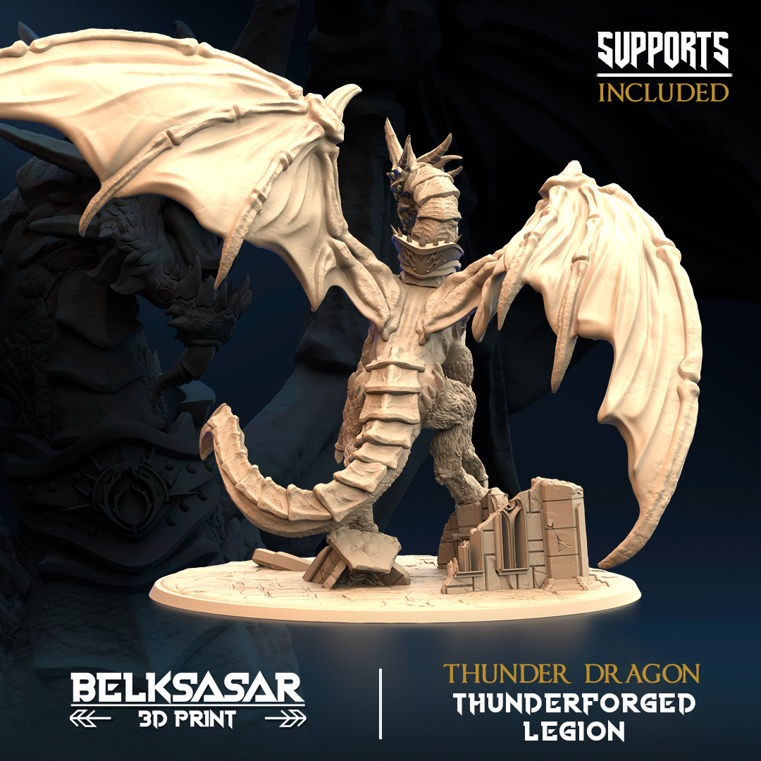 Thunder Dragon 3D print model_3