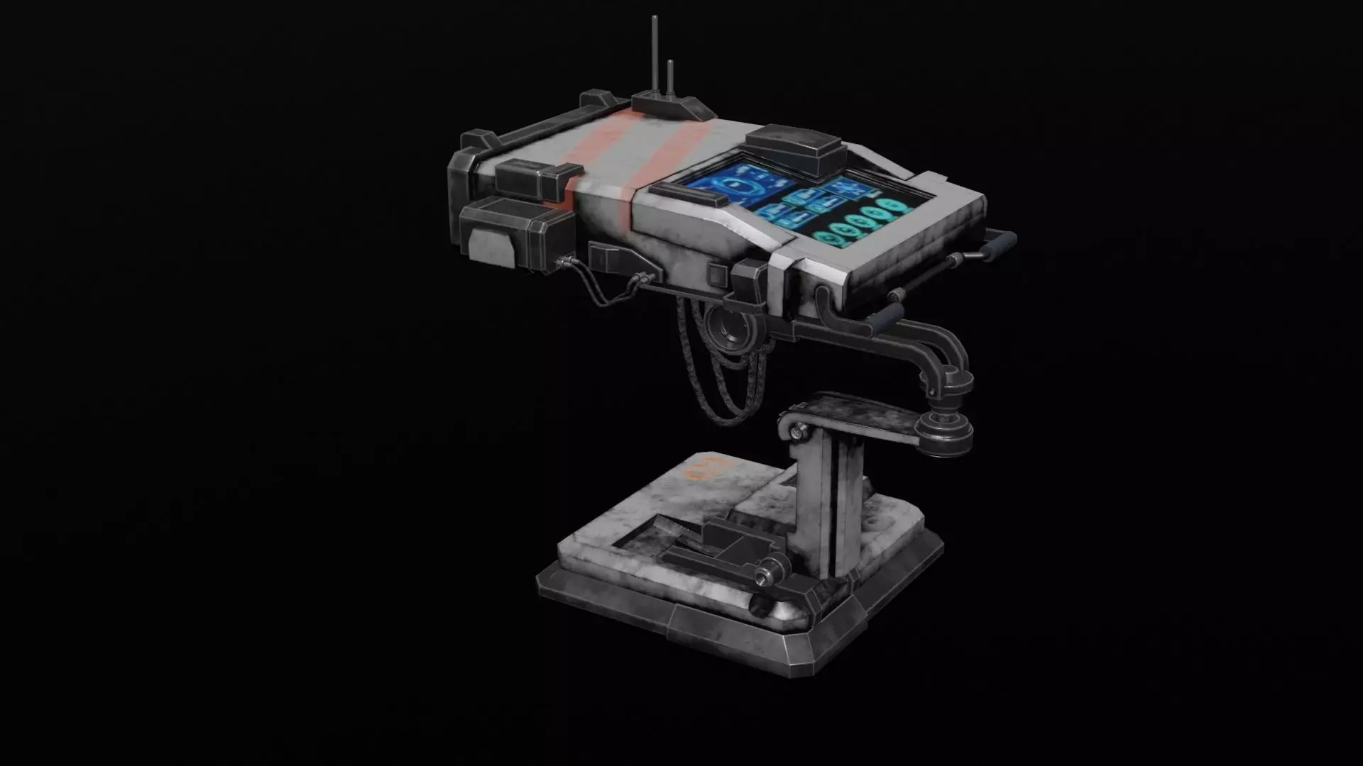 Sci-Fi Computer - Game Ready PBR 3D Model Low-poly 3D model