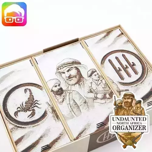 Undaunted North Africa board game organizer by ammedia3d 3D print model