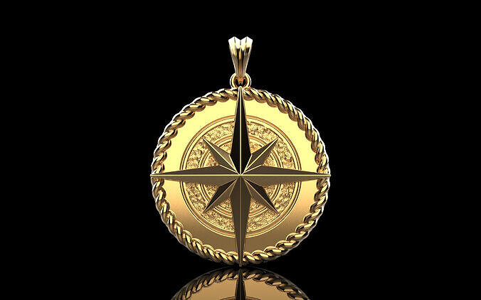 Compass pendant model 1352 3D print model