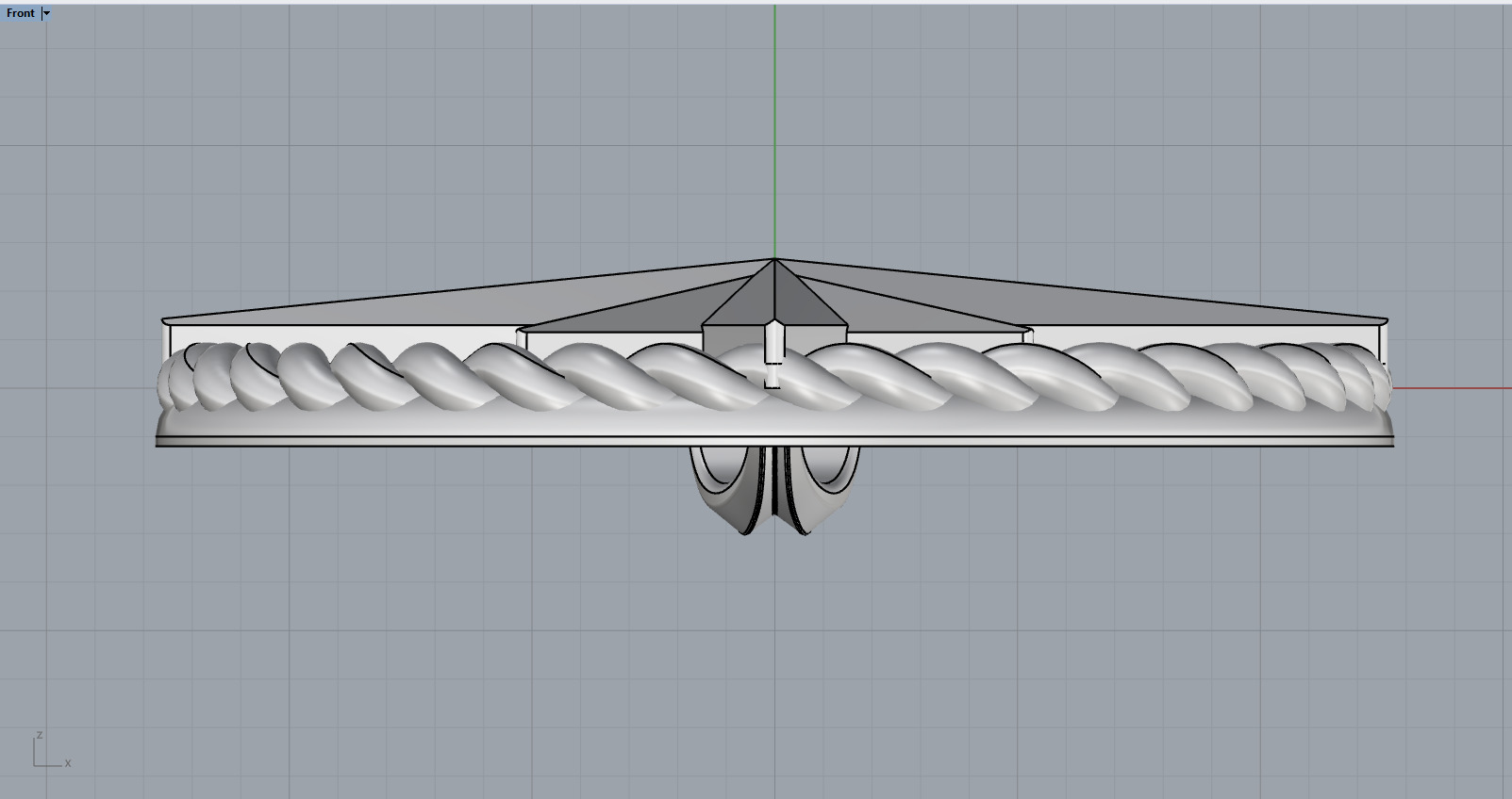 Compass pendant model 1352 3D print model_5