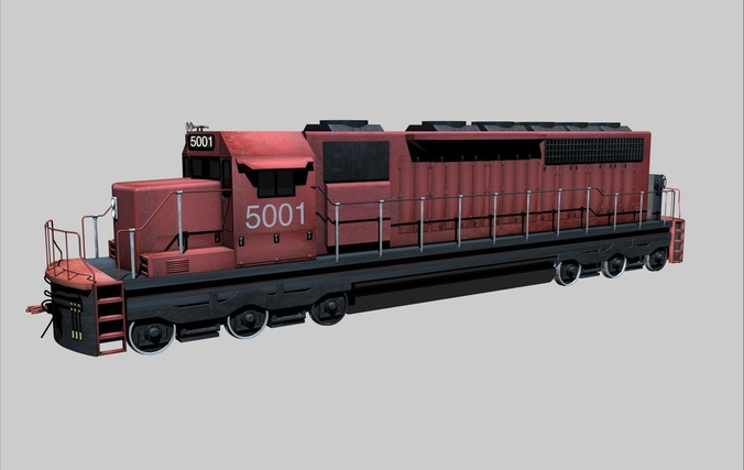 Diesel Engine Train CN 3D model