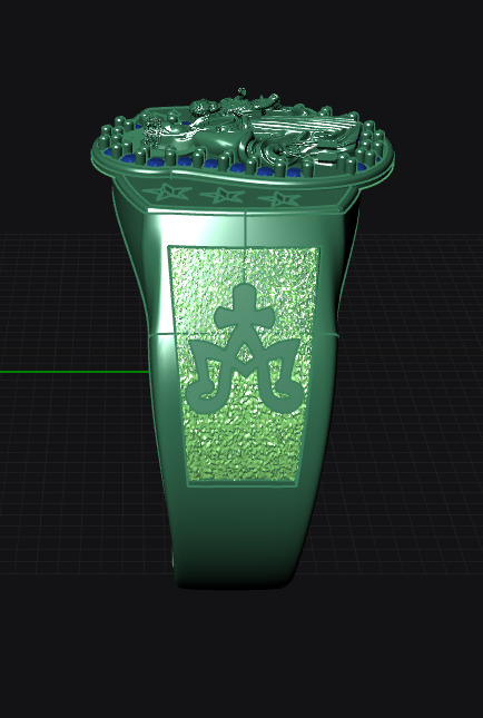 Virgin of Carmen ring 3D print model_2