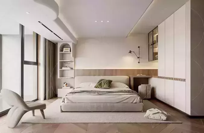 WABI SABI STYLE 3D BEDROOM 0004