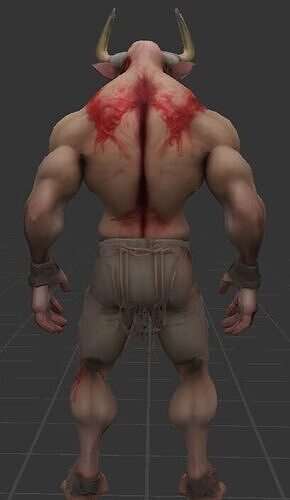 Demon Minotaur Game Ready 3D Character Model 3D model