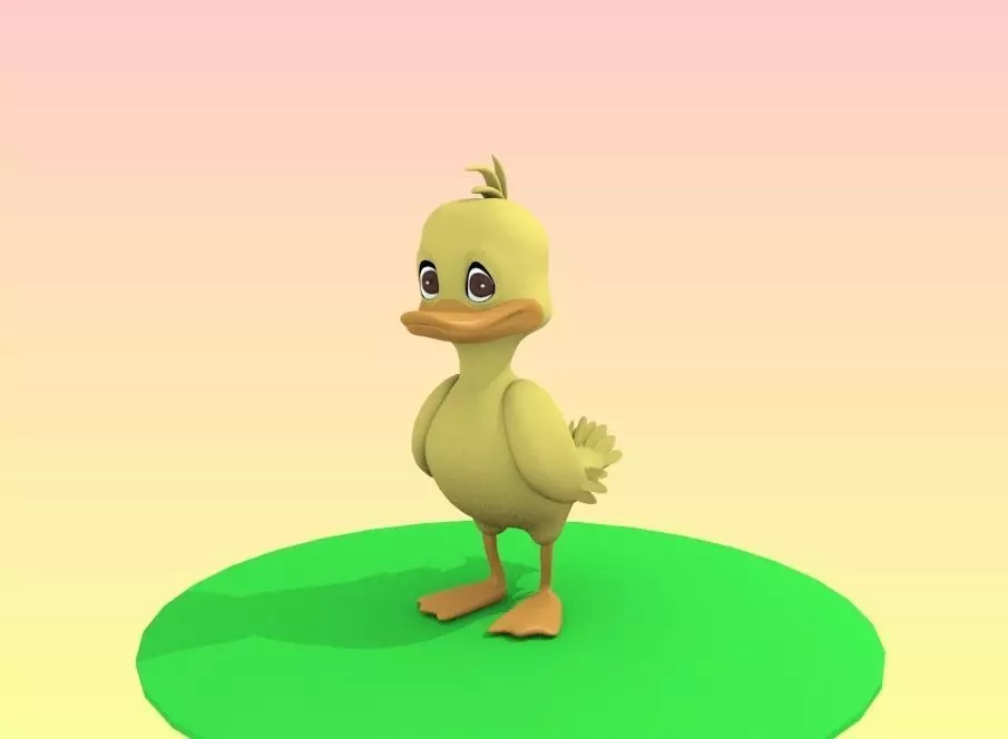 Little Duck Low-poly 3D model