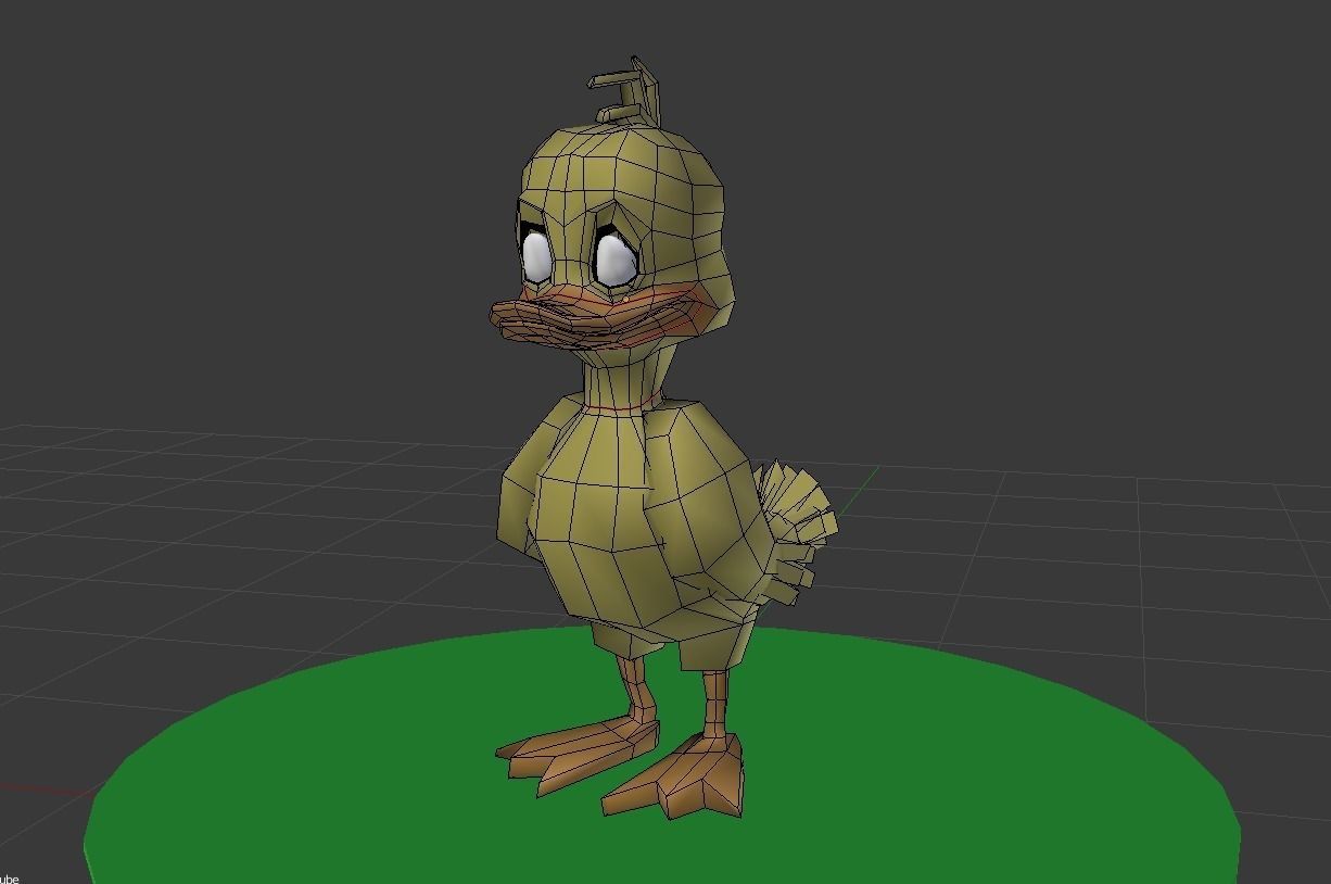 Little Duck Low-poly 3D model_1