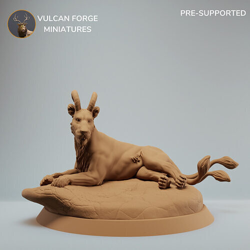 Fantasy Lioness Ashplains Lioness Lying 3D print model