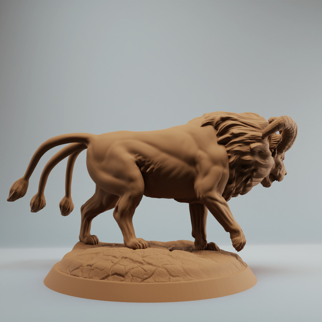 Fantasy Lion Ashplains Lion Stalking 3D print model_3