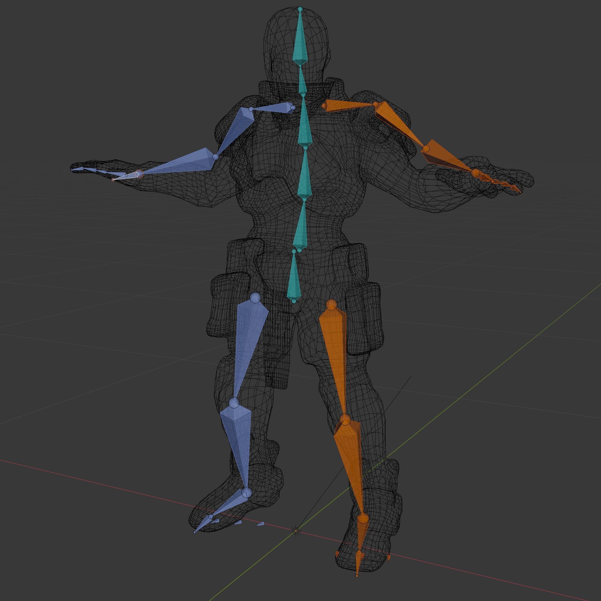 Futuristic Armored Soldier Rigged and Animated D Character Model Low-poly 3D model_7