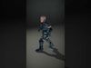 Futuristic Armored Soldier Rigged and Animated D Character Model Low-poly 3D model_2