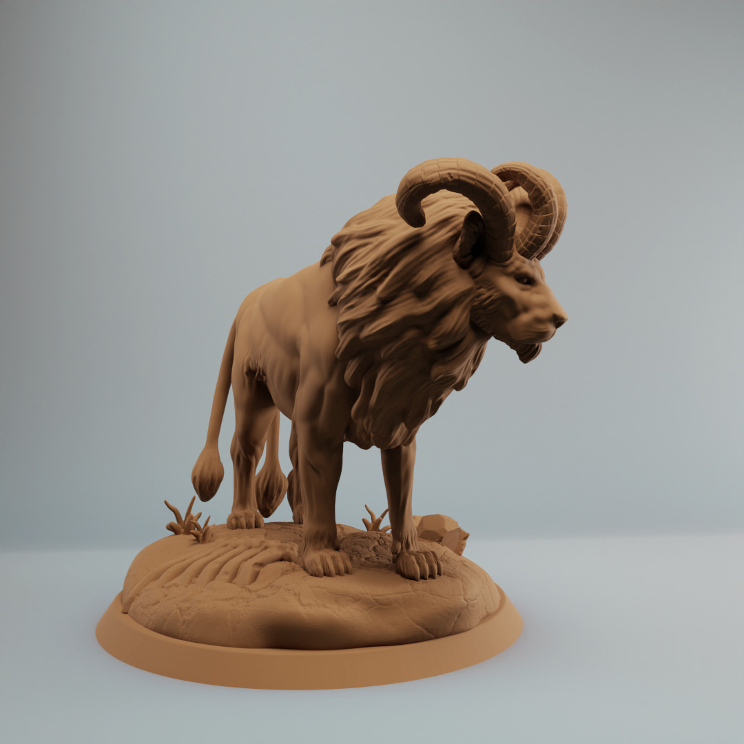 Fantasy Lion Ashplains Lion Standing 3D print model_2