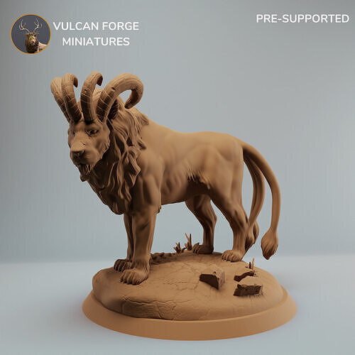Fantasy Lion Ashplains Lion Standing 3D print model