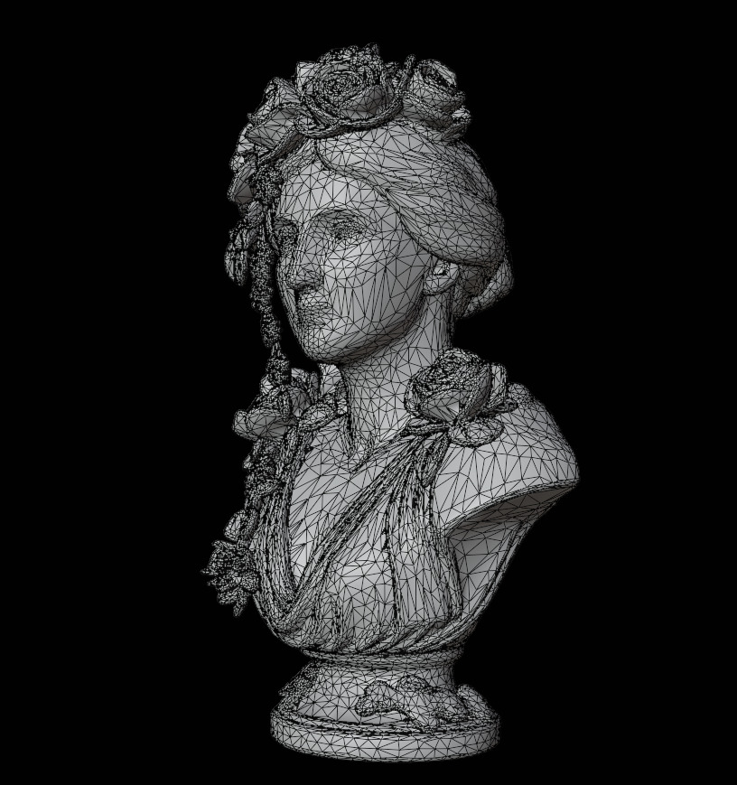 Female Statue Bust 3D model_4