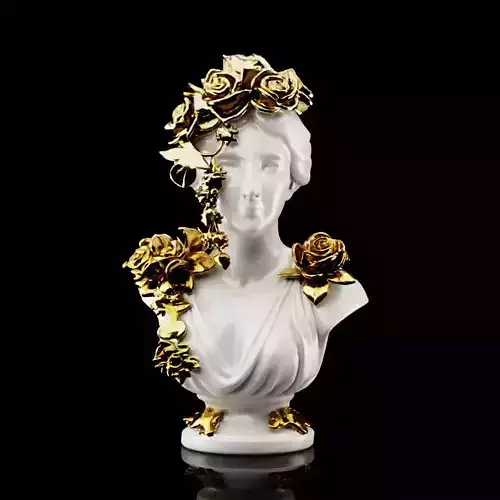 Female Statue Bust 3D model