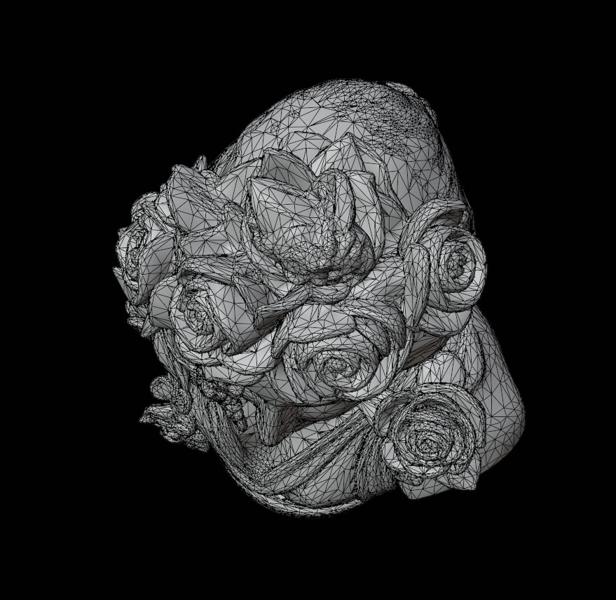 Female Statue Bust 3D model_3