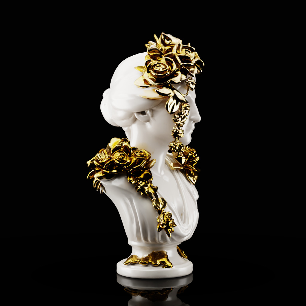 Female Statue Bust 3D model_1