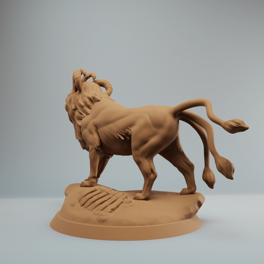 Fantasy Lion Ashplains Lion Roaring 3D print model_3