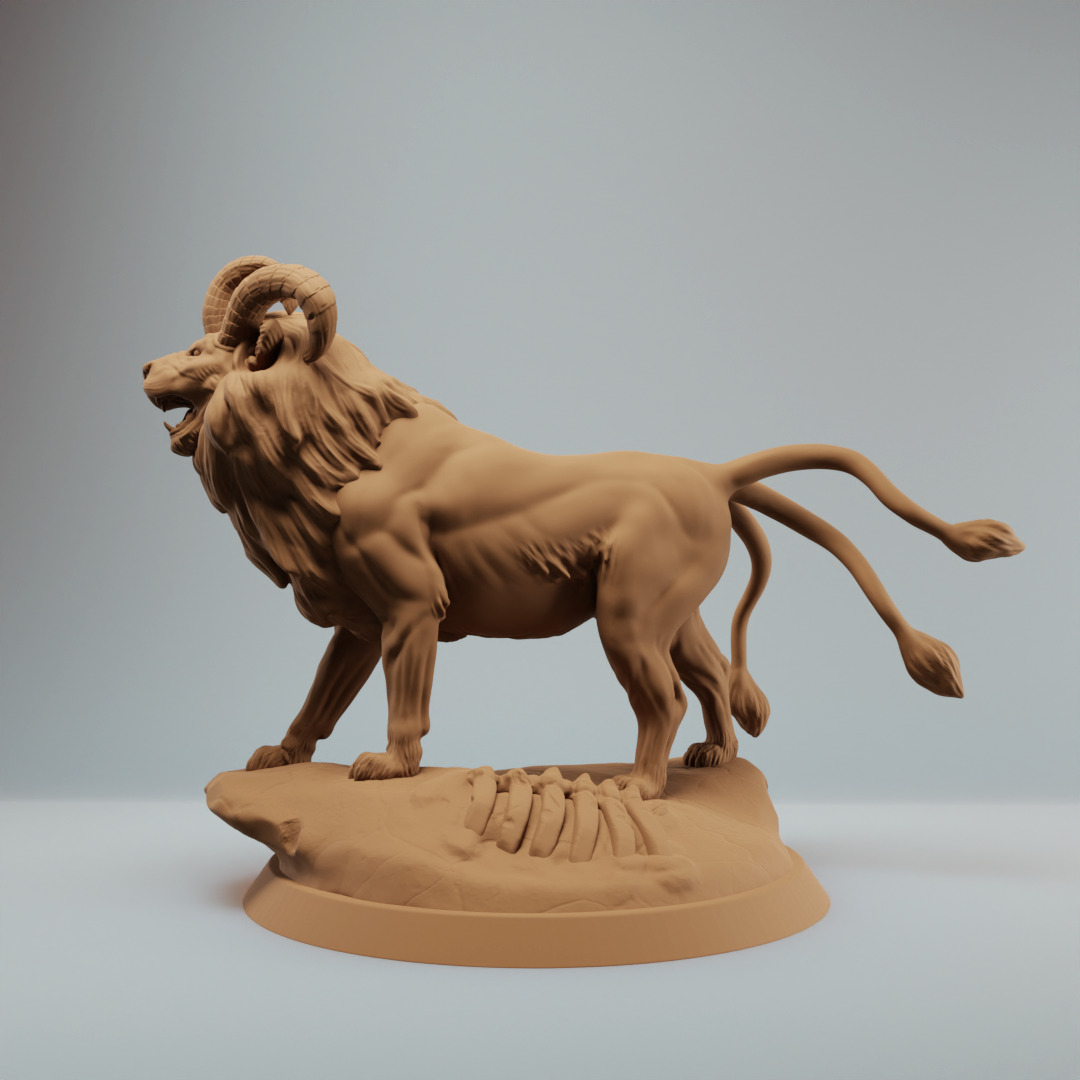Fantasy Lion Ashplains Lion Roaring 3D print model_1