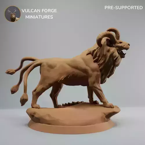 Fantasy Lion Ashplains Lion Roaring