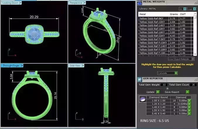 High Quality 3D Jewelry Design  Includes STL 3DM