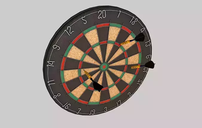 Dart Board and Dart 3D model
