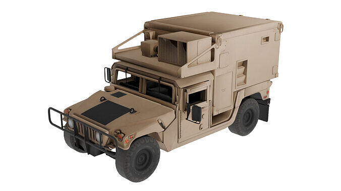 Humvee Military M1113 Shelter 2005 3D model