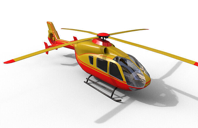 EC135 Helicopter Low-poly 3D model