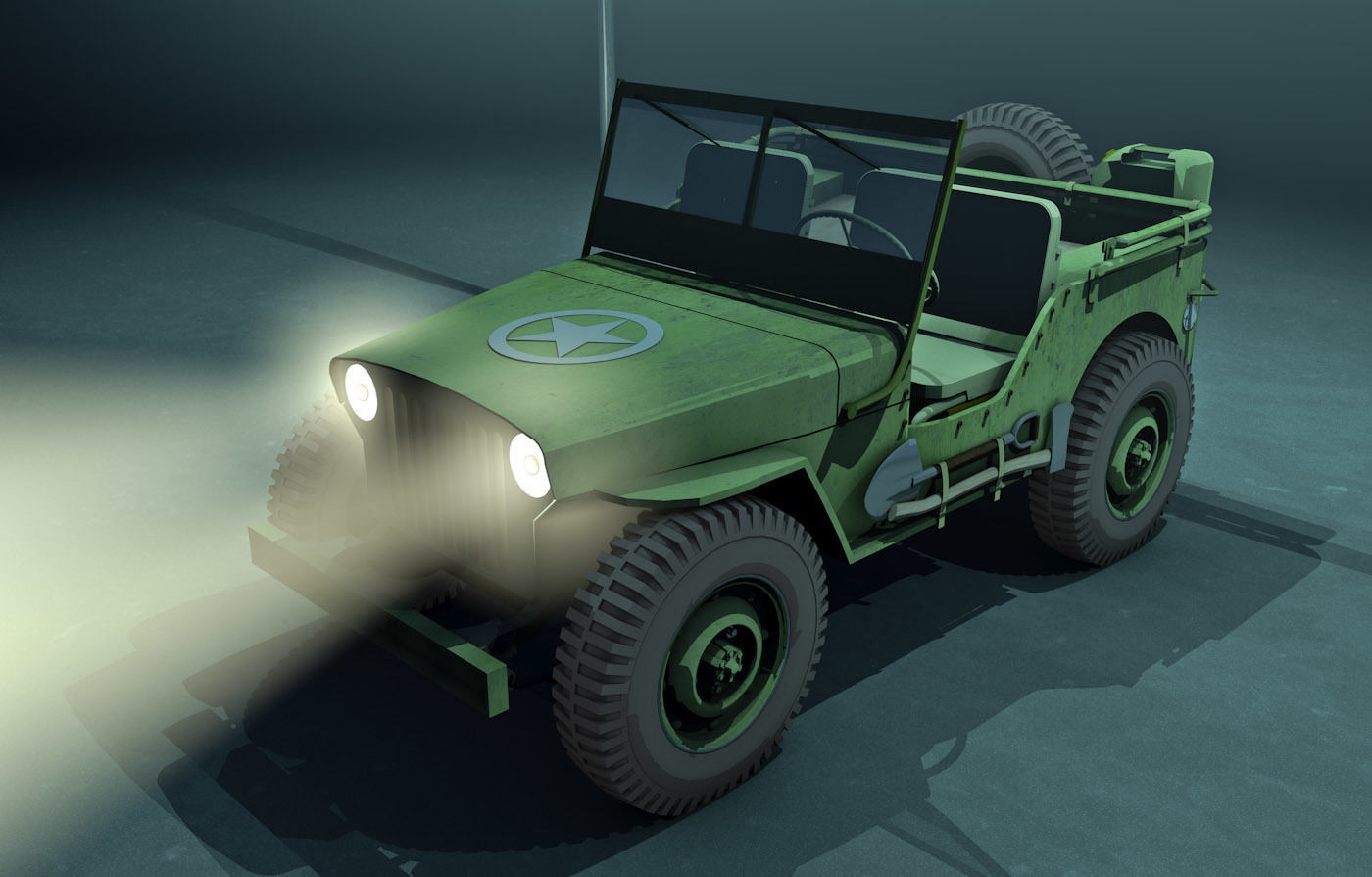 Jeep Willys Military Vehicle 3D model_1