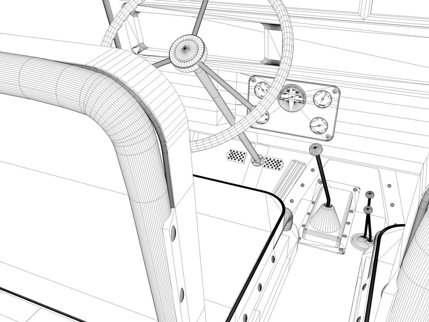 Jeep Willys Military Vehicle 3D model_9